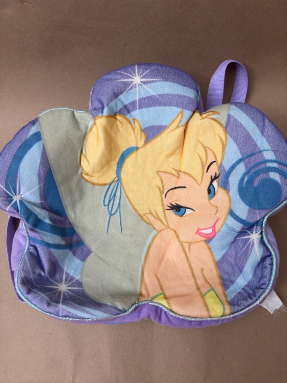 Tinker Bell Purple Kids Plush Bag